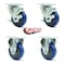 Service Caster Tool Box Caster Wheel Set 3.5'' Blue Polyurethane Swivel Casters, 4PK TOOL-SCC-20S3514-PPUB-BLUE-TLB-2-R-2 - alternate 3